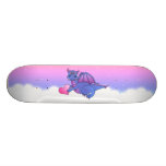 Cute Dragon Heart Blue - Pink -Purple Skateboard