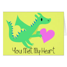 Cute Dragon Valentines Day Card Dragon Valentines
