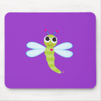 Cute Dragonfly Mouse Pad