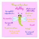 "Cute Dragonfly" Personalized Poster for children posters
