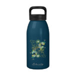 Cute dragonfly with abstract swirls & chic pearls water bottles