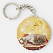 Cute Dream Kitten Keychain