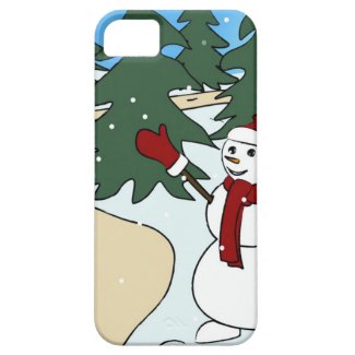 Cute dressed up snowman iPhone 5/5S covers