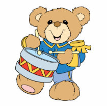 Cute Drummer Teddy Bear photo sculptures