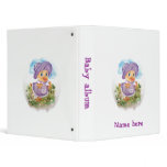 Cute duck girl vinyl binder