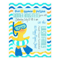 Cute Duck in Flippers and a Snorkel Announcement