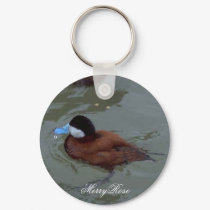 Cute duck in water keychains