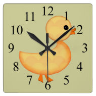 Cute Duckling Wall Clock For Kids