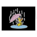 cute ducky with umbrella card