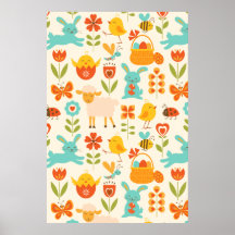 Cute Easter animals Posters