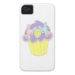 Cute Easter Bunnies Cupcake iPhone 4 Case
