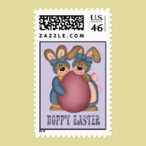 Cute Easter Bunnies postage