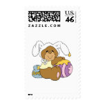 Cute Easter Bunny Bear Stamps