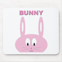 Cute Easter Bunny Character Mouse Pad