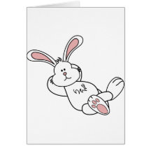 Cute Easter Bunny Chilling out Cards