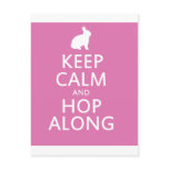 Cute Easter Bunny Hop Along Post Card