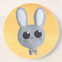 artsprojekt, bunny, rabbit, cute, kawaii, comic, cartoon, sweet, for kids, easter, easter bunny, easter rabbit, cartoon bunny, cartoon rabbit, cute rabbit, cute bunny, illustration bunny, animal, Descanso para copos com design gráfico personalizado