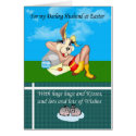 cute, Easter card for husband, sexy rabbit by moonlake cute, Easter card for husband, sexy rabbit