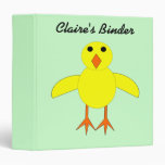 Cute Easter Chick Custom Binder
