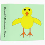 Cute Easter Chick Custom Photo Album 3 Ring Binder