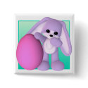 Cute Easter Egg Bunny Button by mariannegilliand Cute Easter Egg Bunny Button