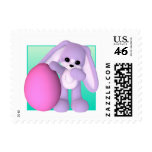 Cute Easter Egg Bunny Custom Postage