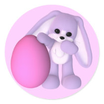 Cute Easter Egg Bunny Stickers
