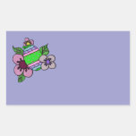 Cute Easter Eggs With Flowers Rectangular Sticker