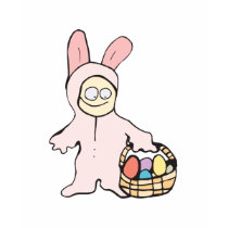 Cute Easter kid in bunny suit t-shirts