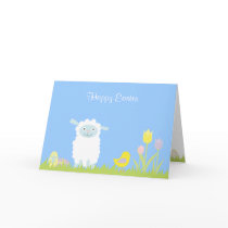 Cute Easter Lamb with Eggs Card