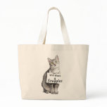 Cute Egyptian Mau Cat Advertising for Snuggles Tote Bags