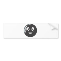 Cute Eight 8 Ball Billiard Cartoon Bumper Stickers