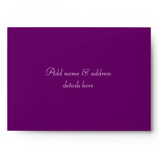 Cute Elderly Couple Purple Wedding Anniversary envelope