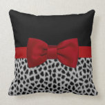 Cute elegant black and white leopard skin pillows