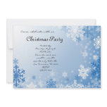 CUTE Elegant Blue Winter Christmas Invite invitations