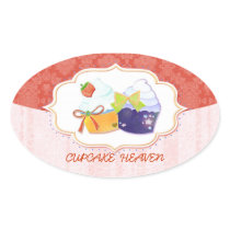 Cute Elegant Damask Bakery Cupcake Product Labels stickers