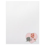 cute elephant and mouse valentine love vector personalized letterhead