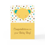 Cute Elephant Baby Boy Congratulations Greeting Ca Cards