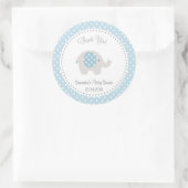 Cute Elephant Baby Shower Sticker Blue Zazzle