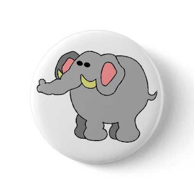 Cute Elephant Button