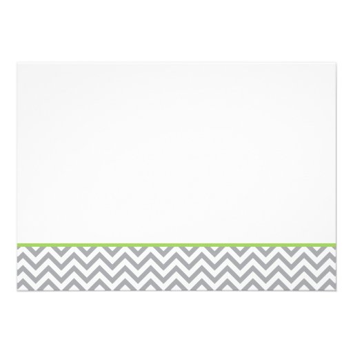 Cute Elephant Chevron Green Baby Shower Invitation