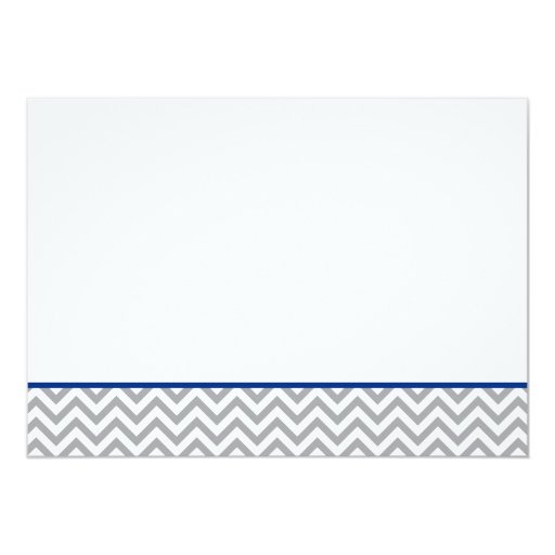 Cute Elephant Chevron Navy Blue Baby Shower Custom Invitation