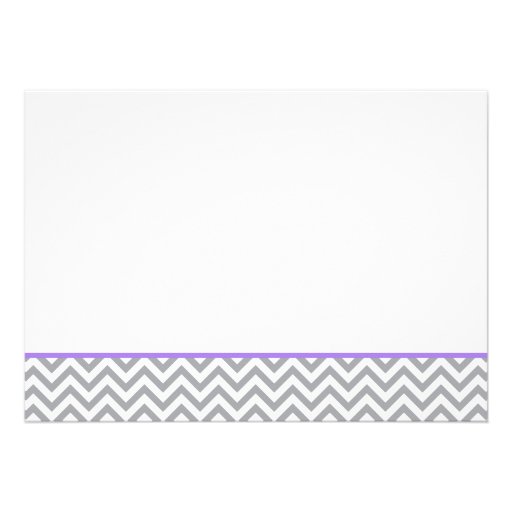 Cute Elephant Chevron Purple Baby Shower Cards