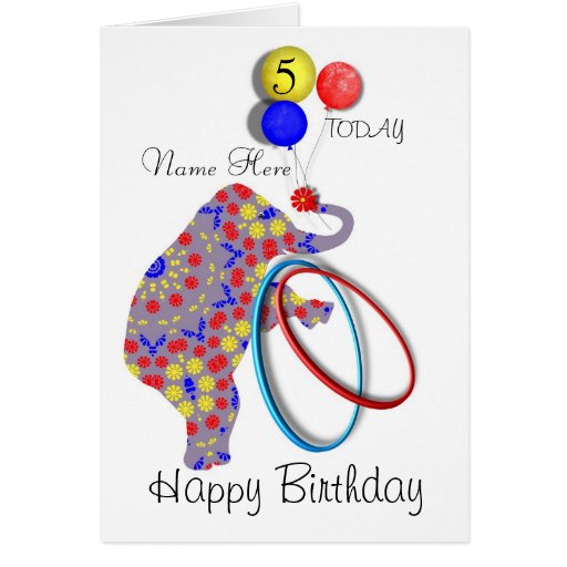 Cute Elephant Child's Personalised Birthday Card