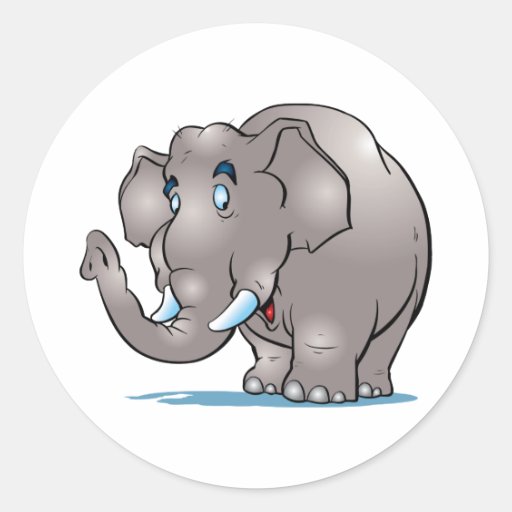 Cute Elephant Classic Round Sticker Zazzle