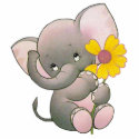 Cute Elephant Hanging Ornament 3" x 2" photo sculptures by MiamMiam Cute Elephant Hanging Ornament 3" x 2" photo sculptures
