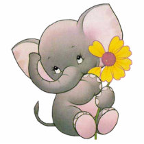 Cute Elephant Hanging Ornament 3" x 2" photo sculptures by MiamMiam Cute Elephant Hanging Ornament 3" x 2" photo sculptures