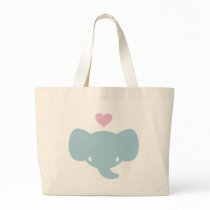 Cute Elephant Heart Graphic bags