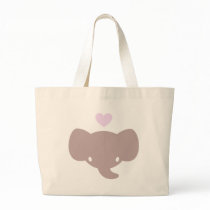 Cute Elephant Heart Graphic bags