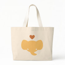 Cute Elephant Heart Graphic bags